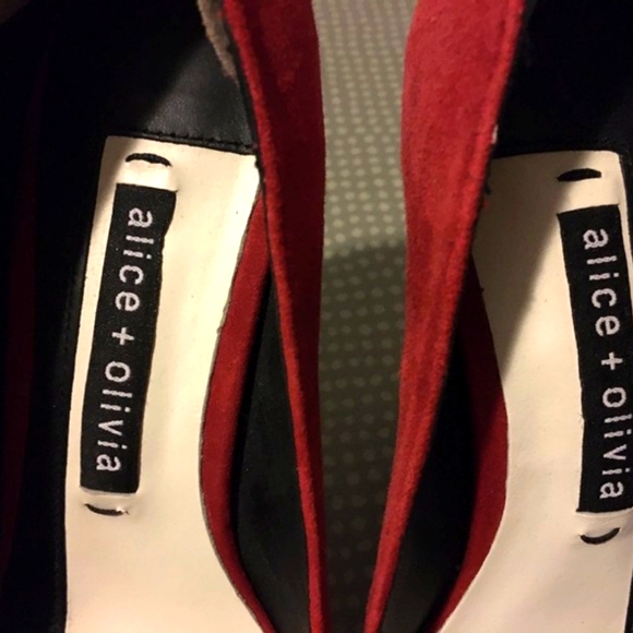Alice and Olivia Dina Ruby Prime Suede High Heels - Picture 4 of 5